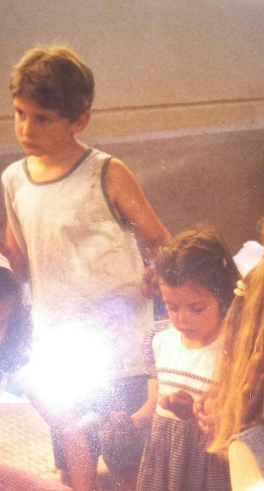 Marta y Alejandro de pequeños